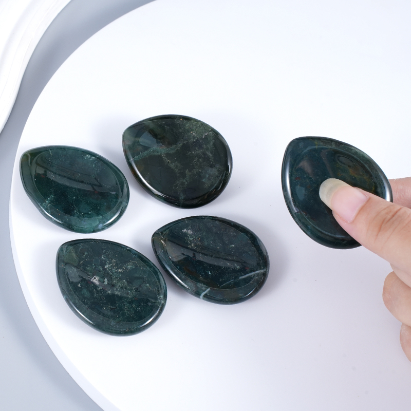 Worry Stone for Anxiety Relief, 35x45mm Teardrop Shape Palm Stone, Natural Healing Gemstone for Stress