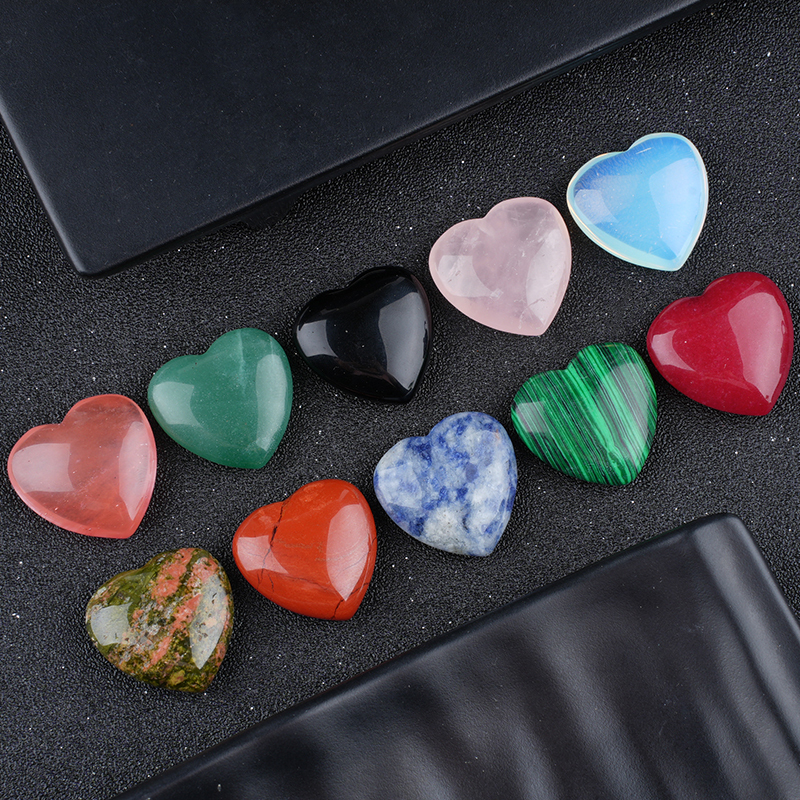 25X25X9MM Love Heart Gemstone for Home Decor