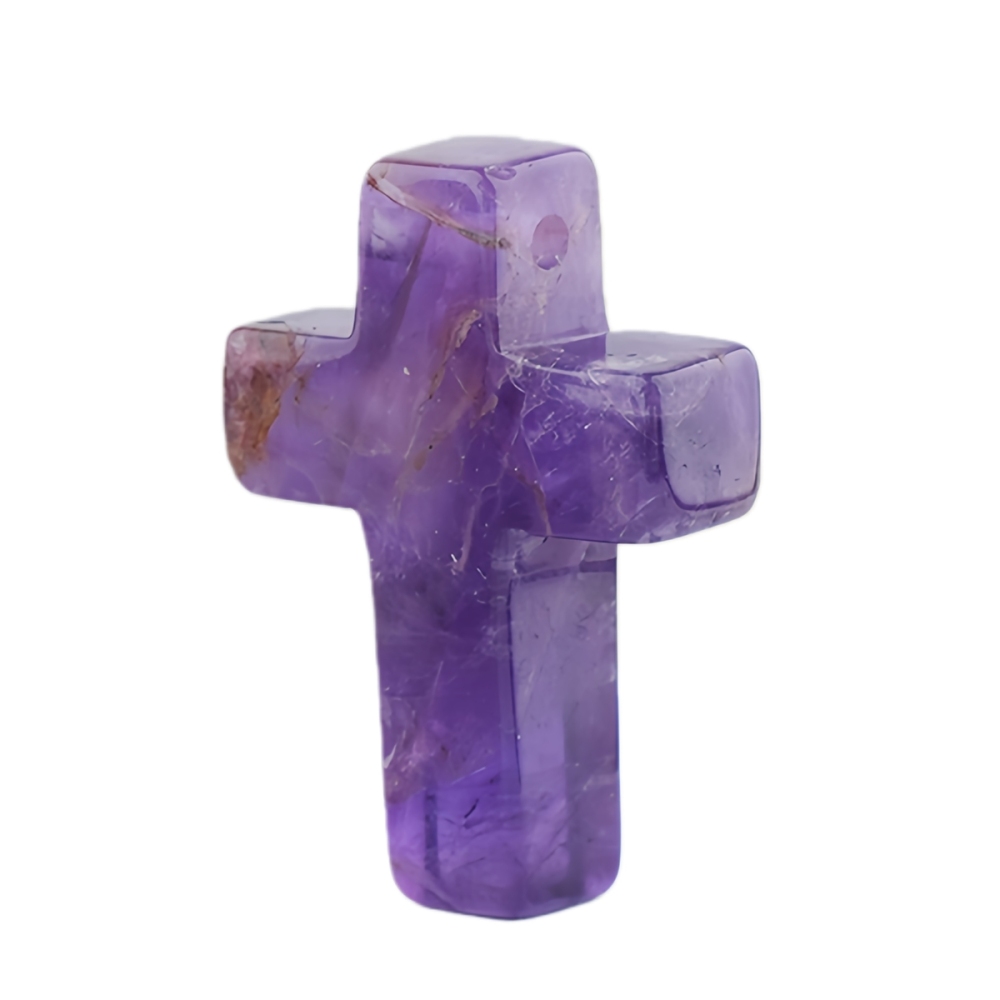 22x30mm Cross Shaped Gemstone Necklace Black Rope Drilled Horizontal Hole Charms Pendant Jewelry
