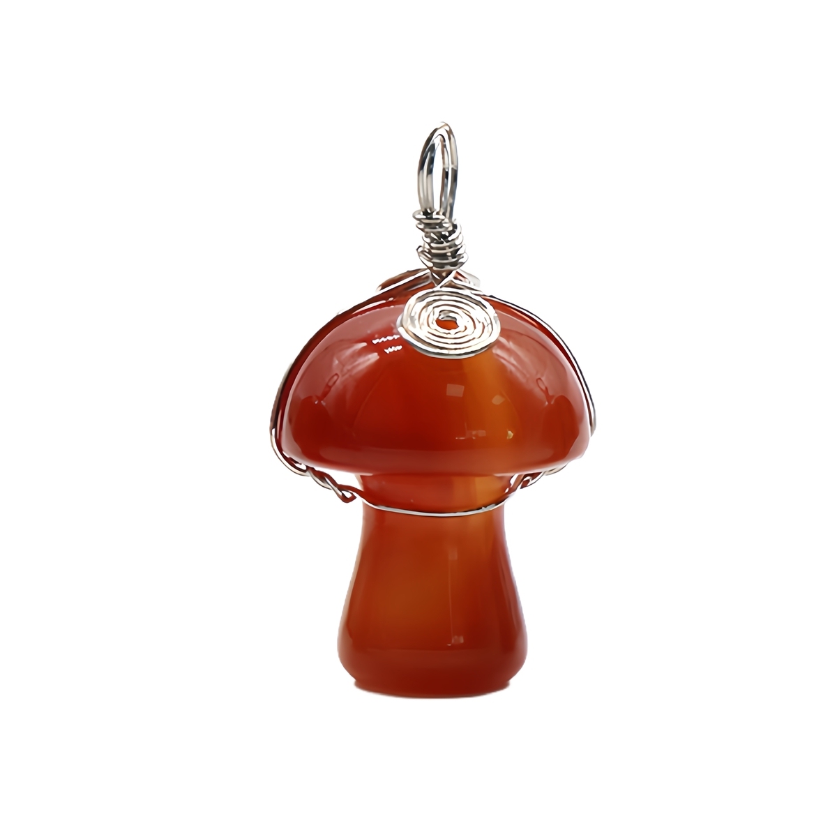 Gold/Silver Color Wire Wrapped Mushroom Pendant for Making Jewelry Necklace