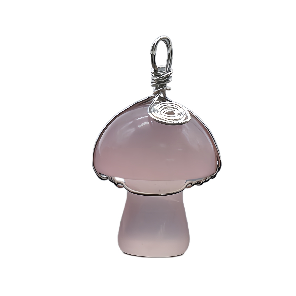 Gold/Silver Color Wire Wrapped Mushroom Pendant for Making Jewelry Necklace