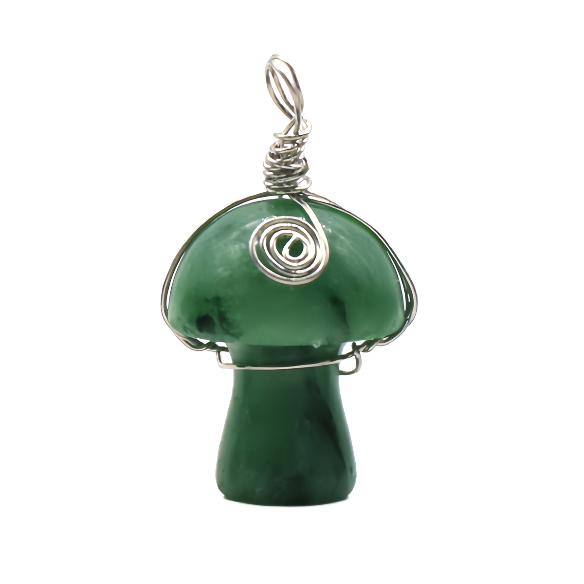 Gold/Silver Color Wire Wrapped Mushroom Pendant for Making Jewelry Necklace