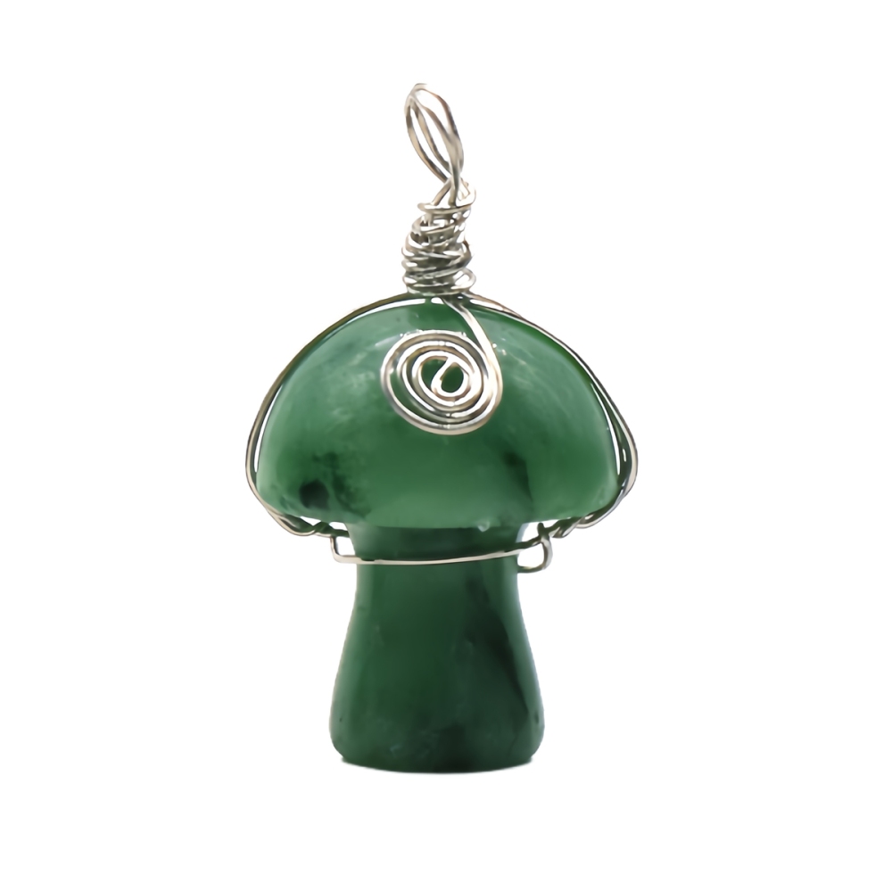 Gold/Silver Color Wire Wrapped Mushroom Pendant for Making Jewelry Necklace