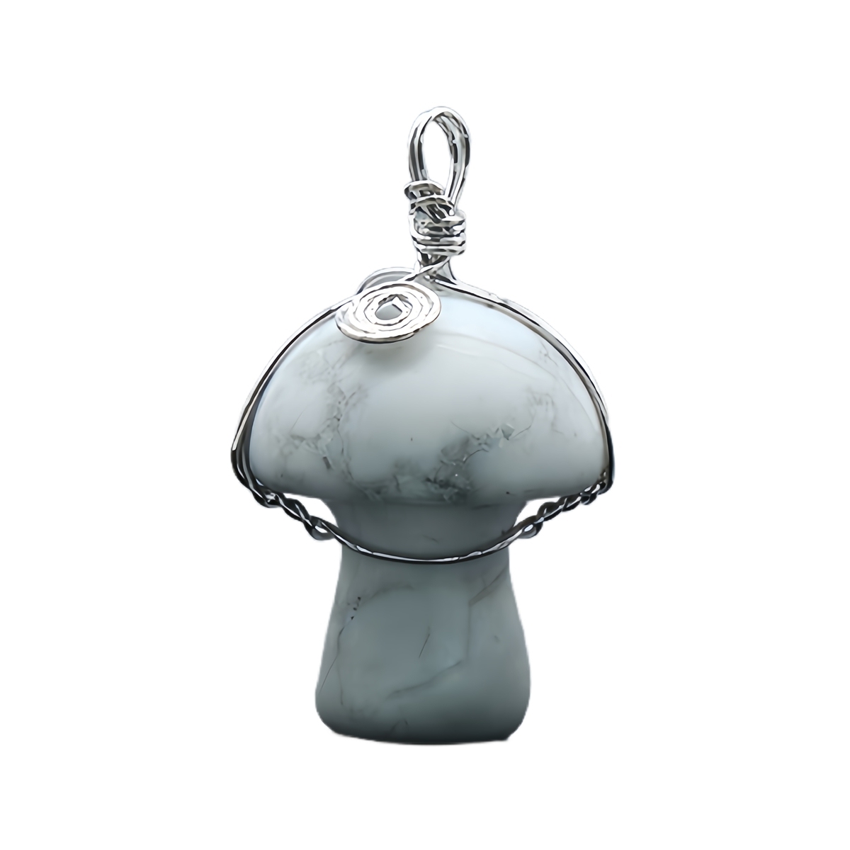 Gold/Silver Color Wire Wrapped Mushroom Pendant for Making Jewelry Necklace