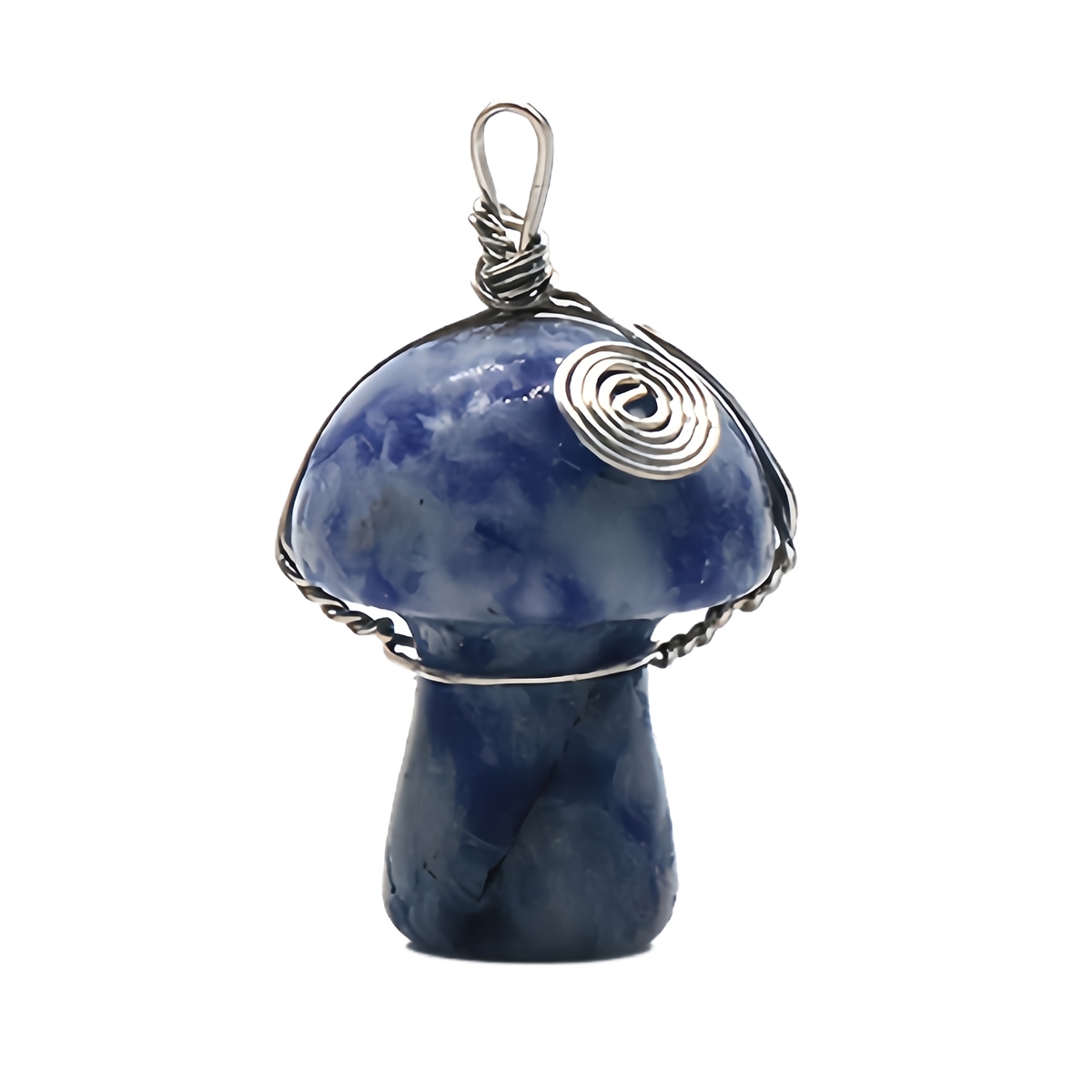Gold/Silver Color Wire Wrapped Mushroom Pendant for Making Jewelry Necklace
