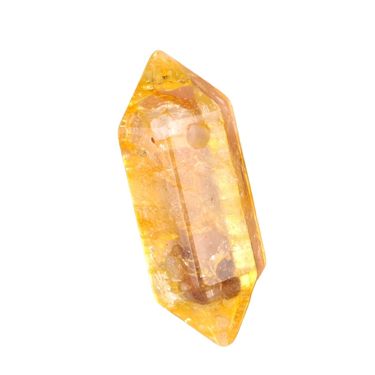 8x22mm Double Terminated Hexagonal Wand Side Drilled Hole Natural Gemstone Point Pendant for Jewelry Making Healing Reiki