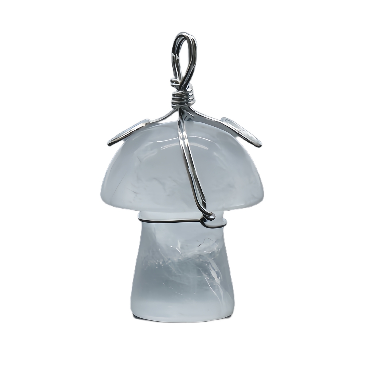 Gold/Silver Color Wire Wrapped Mushroom Pendant for Making Jewelry Necklace