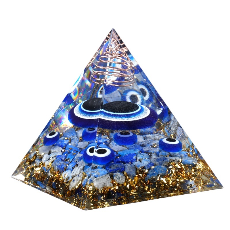 50MM&60mm Chip Stone Buddha Resin Pyramid Ornament for Home office Decoration #SP1974-M