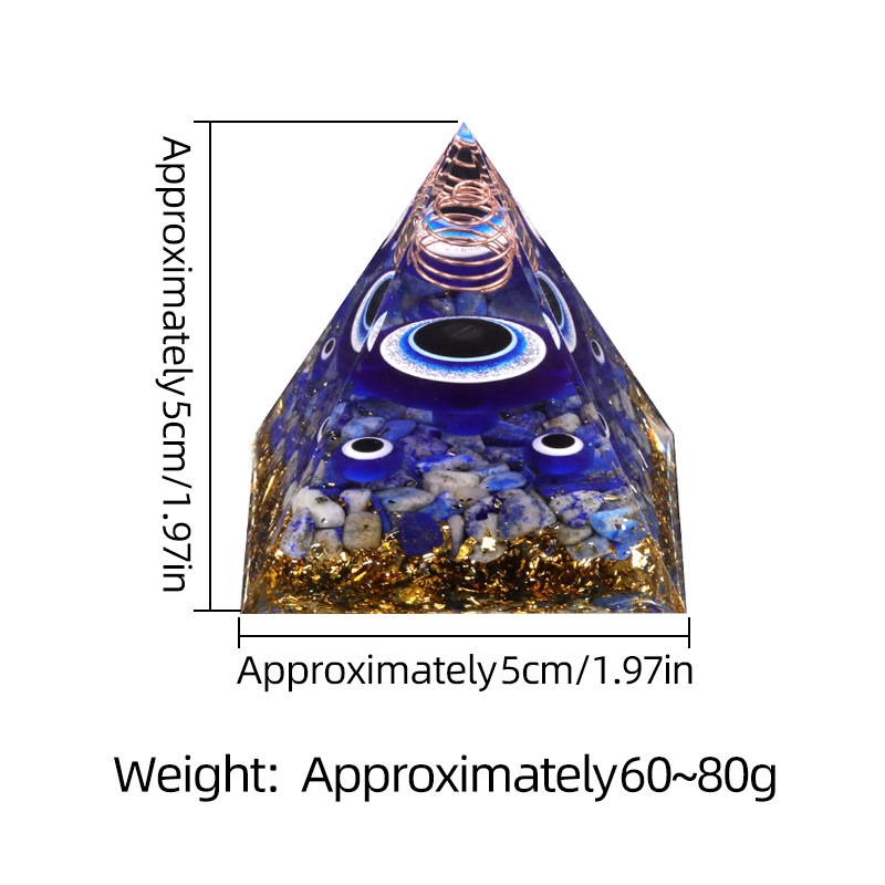 50MM&60mm Chip Stone Buddha Resin Pyramid Ornament for Home office Decoration #SP1974-M