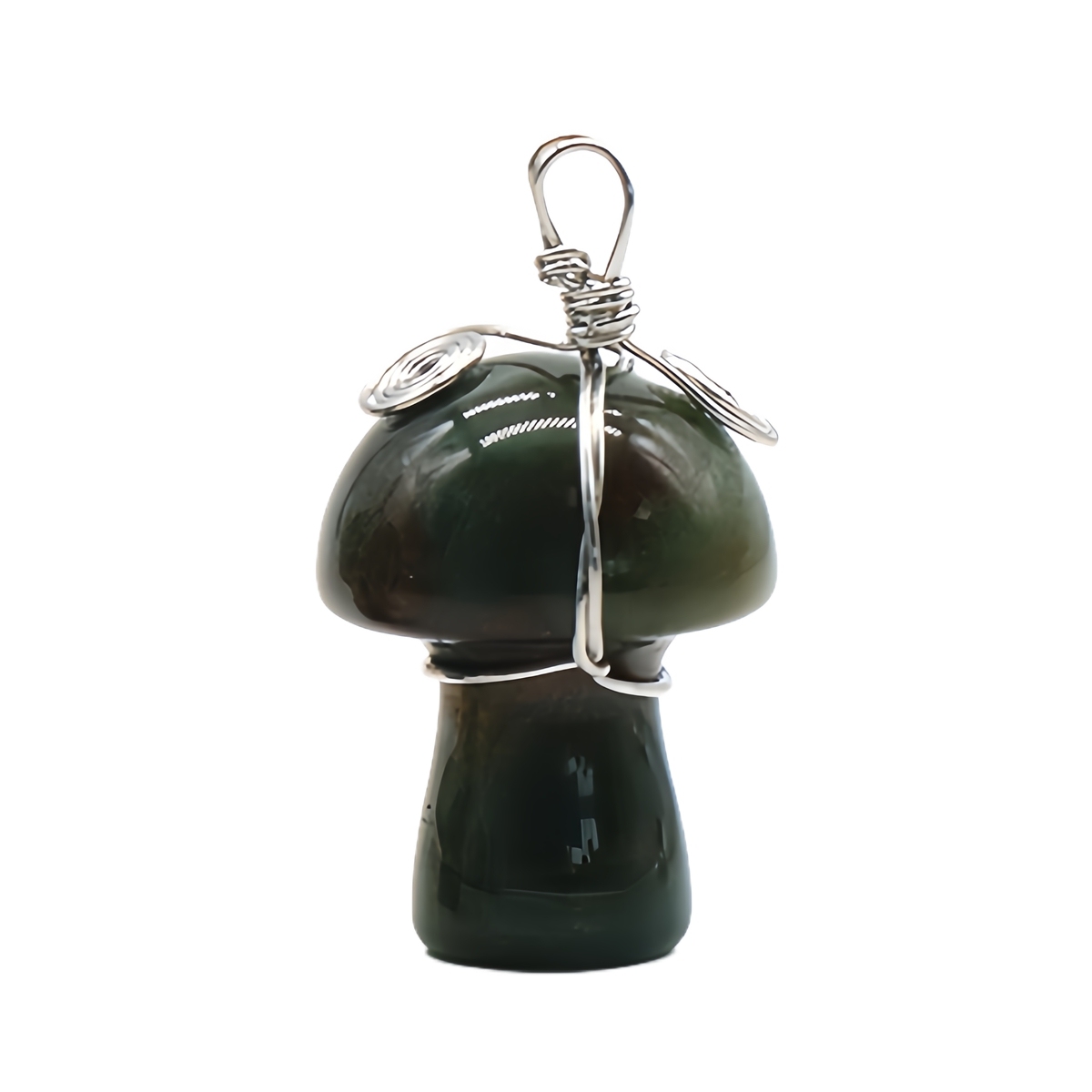 Gold/Silver Color Wire Wrapped Mushroom Pendant for Making Jewelry Necklace