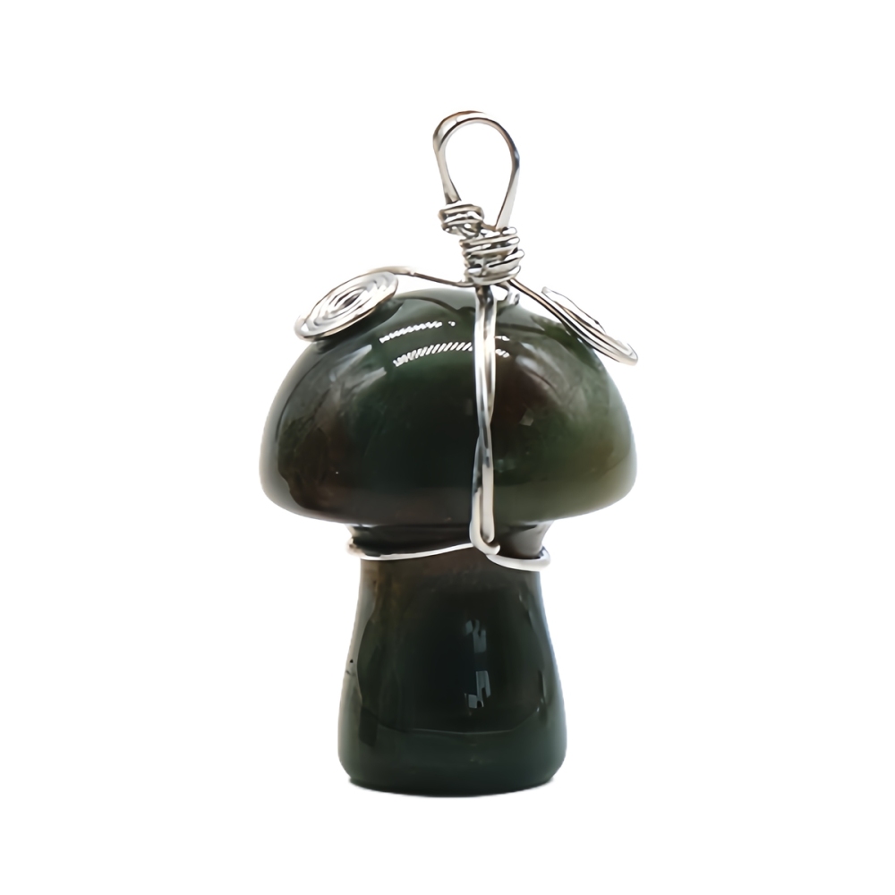 Gold/Silver Color Wire Wrapped Mushroom Pendant for Making Jewelry Necklace