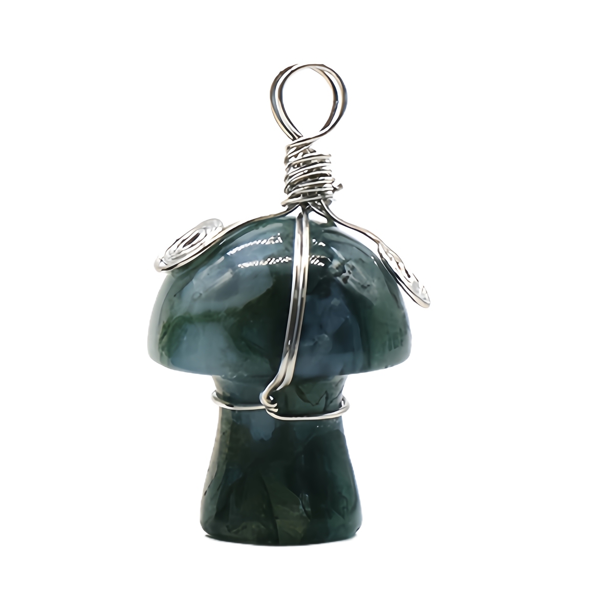 Gold/Silver Color Wire Wrapped Mushroom Pendant for Making Jewelry Necklace