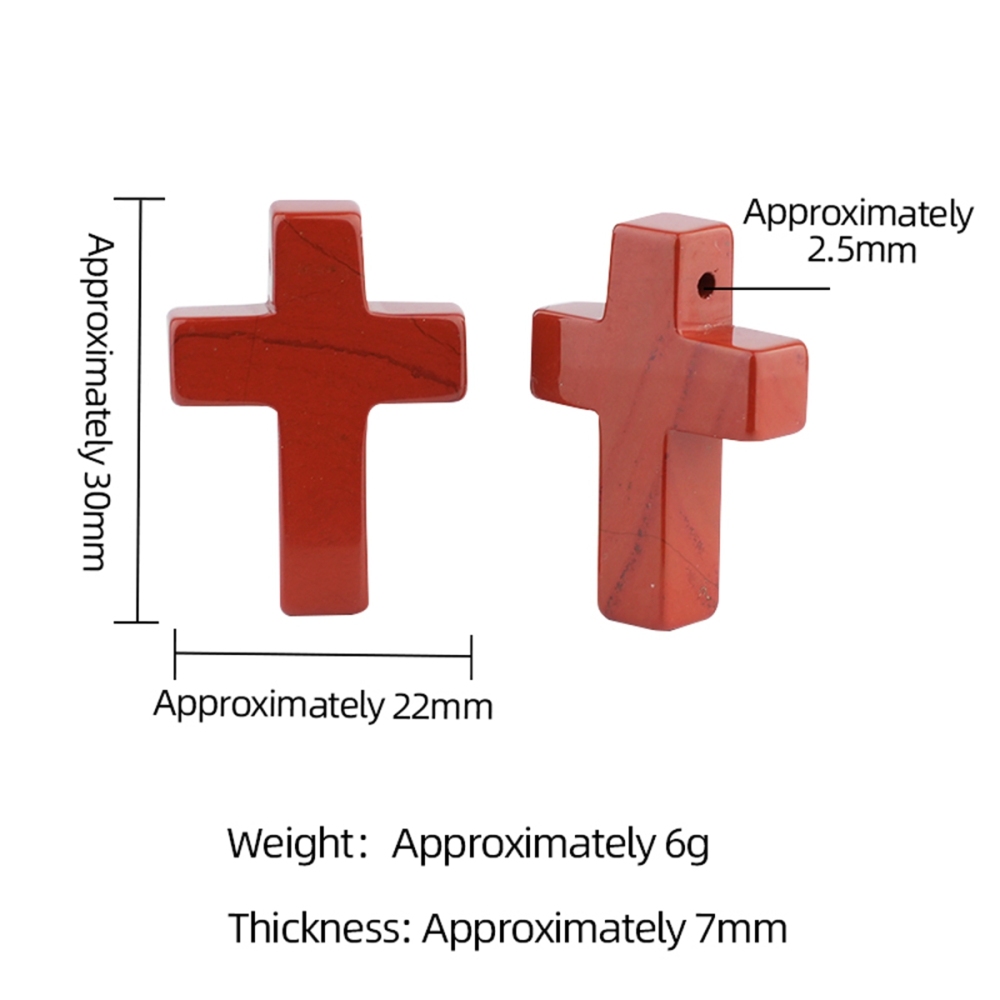 22x30mm Cross Shaped Gemstone Pendant Drilled Horizontal Hole for Making Jewelry