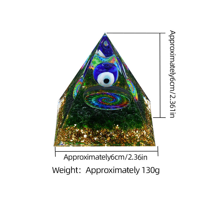 50MM&60mm Chip Stone Buddha Resin Pyramid Ornament for Home office Decoration #SP1974-M