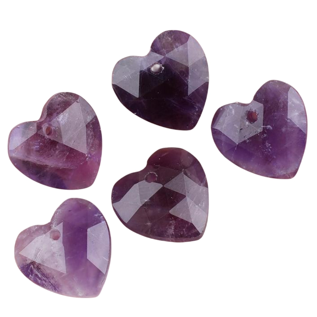 13mm Facted Stone Heart Pendant for Making Jewelry