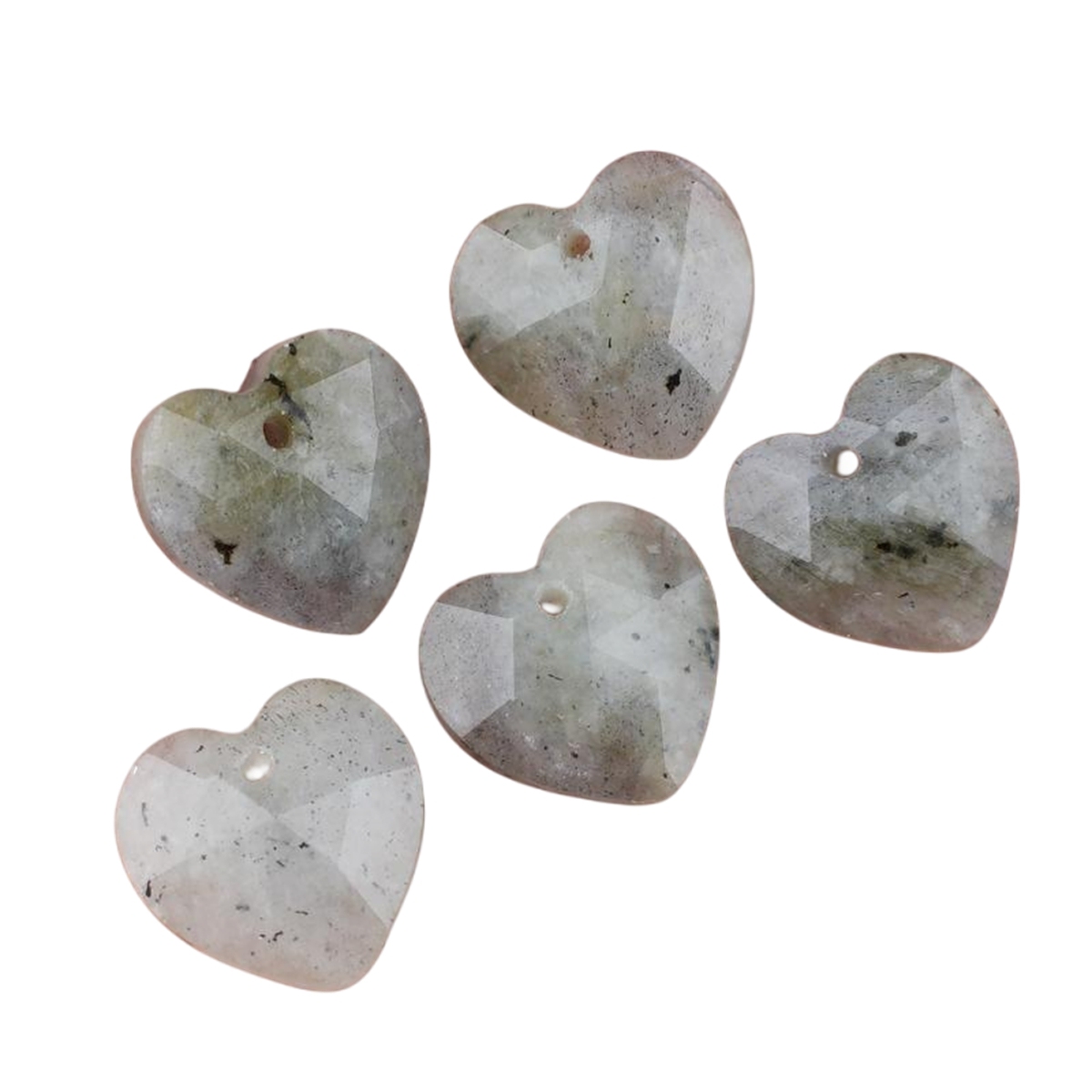 13mm Facted Stone Heart Pendant for Making Jewelry