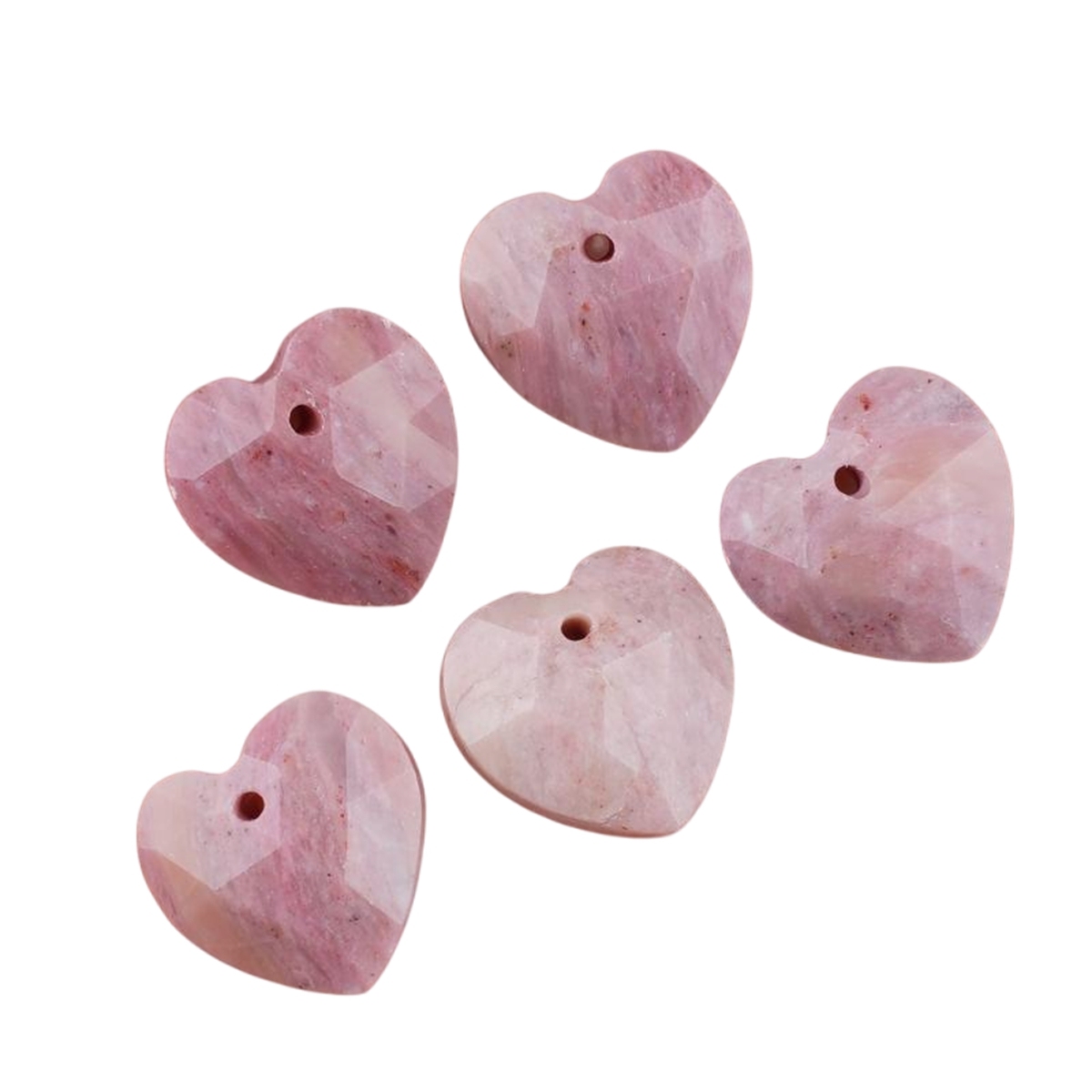 13mm Facted Stone Heart Pendant for Making Jewelry