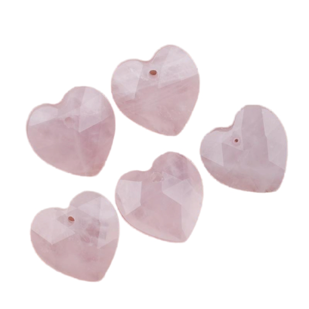 20MM Faceted Heart Pendant, Sparkling Crystal Heart Charm for Jewelry Making, DIY Necklace Bracelet Craft Supplies
