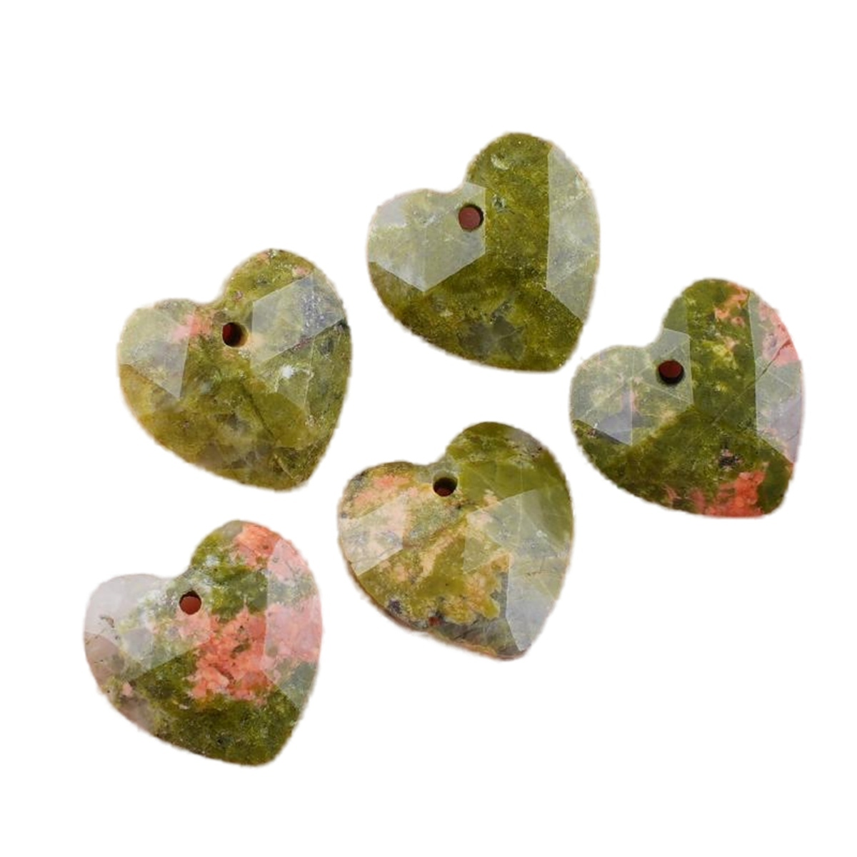 13mm Facted Stone Heart Pendant for Making Jewelry