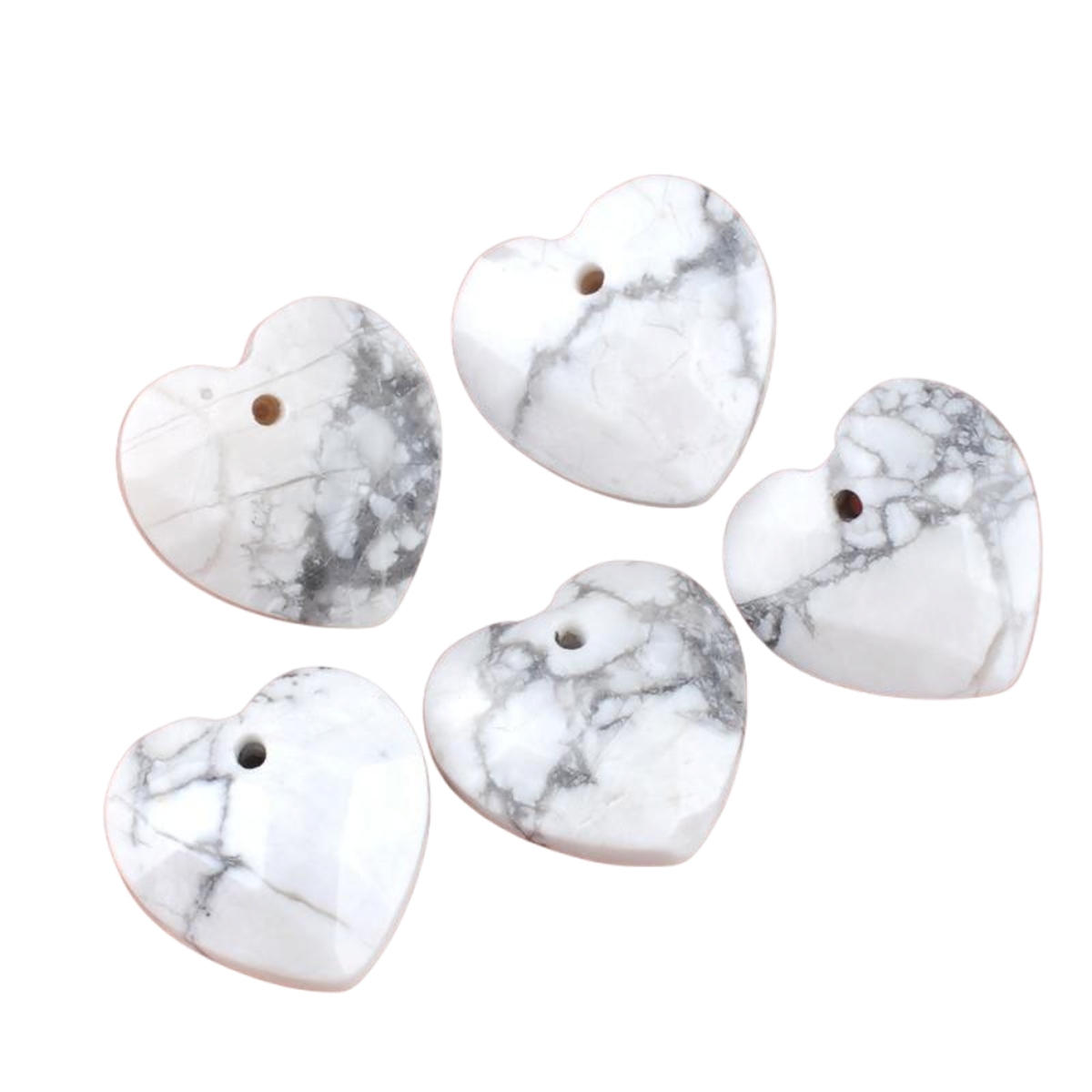 13mm Facted Stone Heart Pendant for Making Jewelry