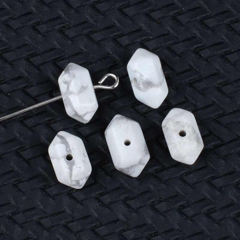 6X12mm Double Terminated Hexagonal Wand Side Drilled Hole Natural Gemstone Point Pendant for Jewelry Making Healing Reiki