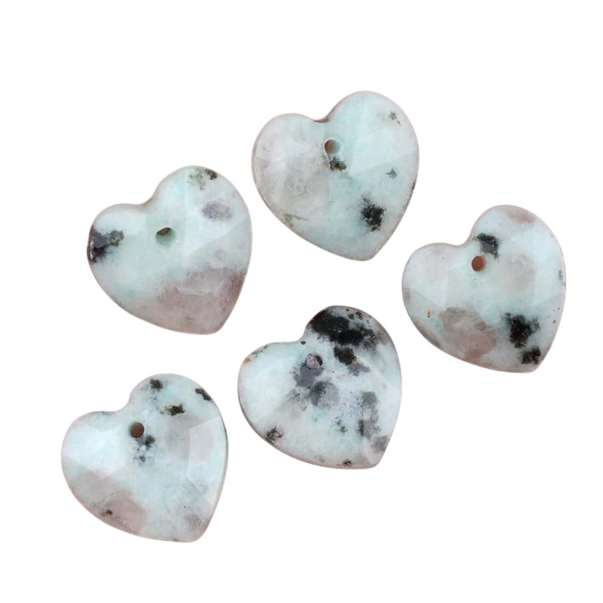 13mm Facted Stone Heart Pendant for Making Jewelry
