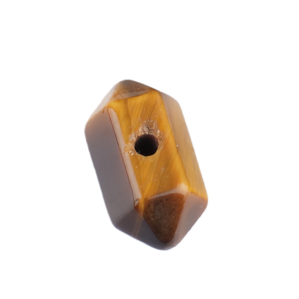 6X12mm Double Terminated Hexagonal Wand Side Drilled Hole Natural Gemstone Point Pendant for Jewelry Making Healing Reiki