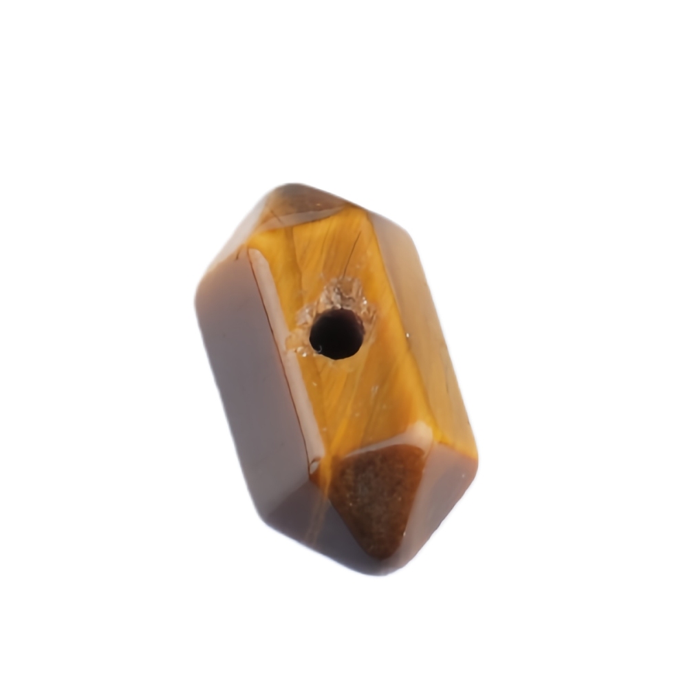6X12mm Double Terminated Hexagonal Wand Side Drilled Hole Natural Gemstone Point Pendant for Jewelry Making Healing Reiki