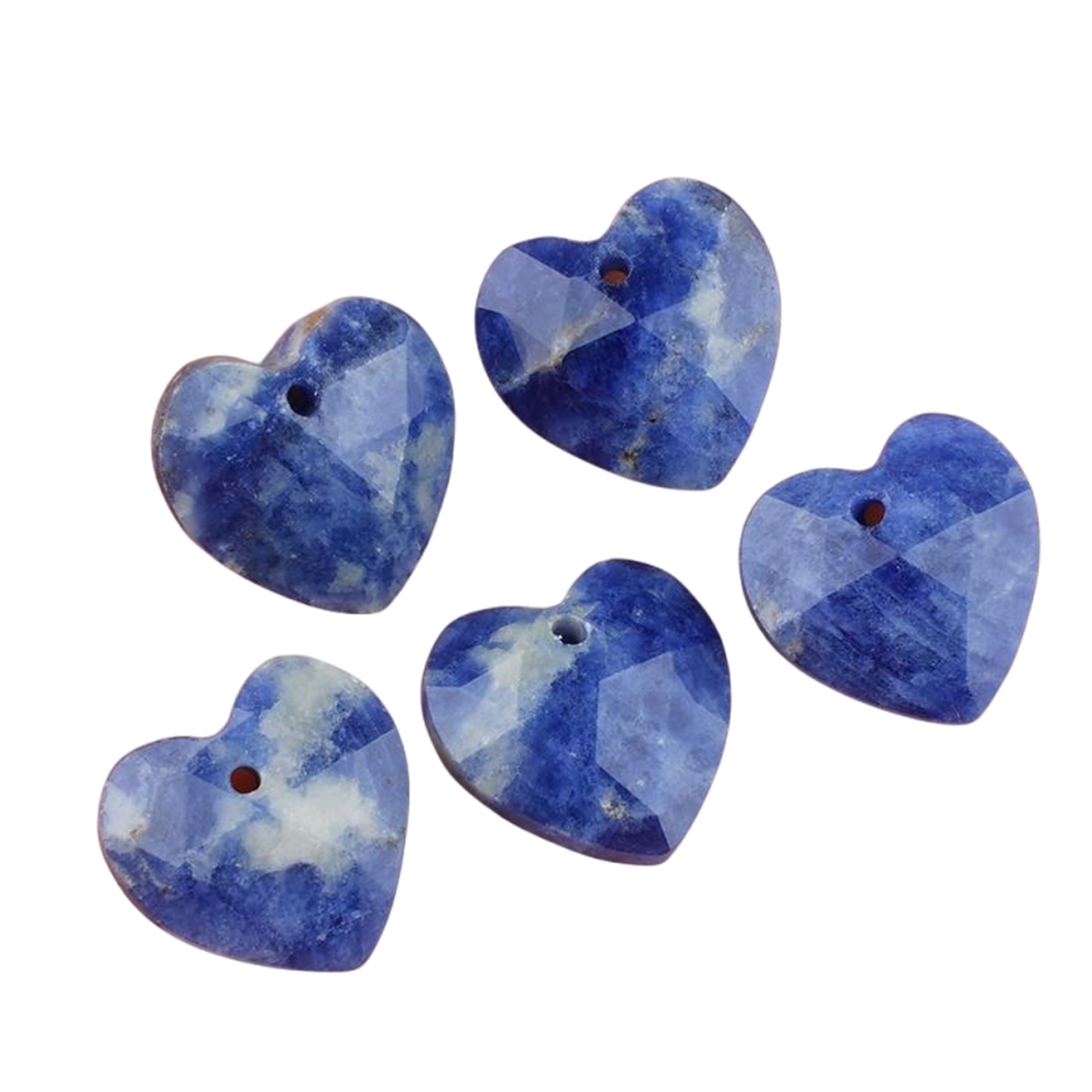 13mm Facted Stone Heart Pendant for Making Jewelry