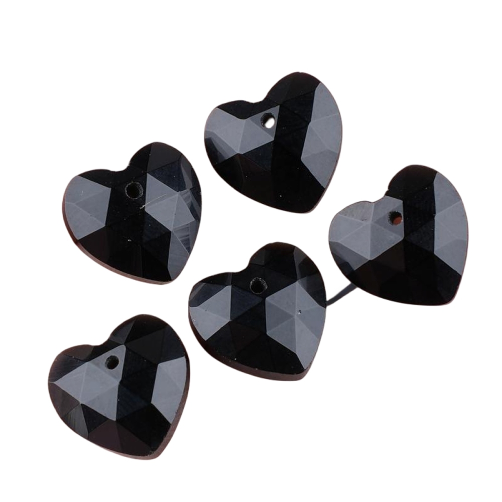 20MM Faceted Heart Pendant, Sparkling Crystal Heart Charm for Jewelry Making, DIY Necklace Bracelet Craft Supplies