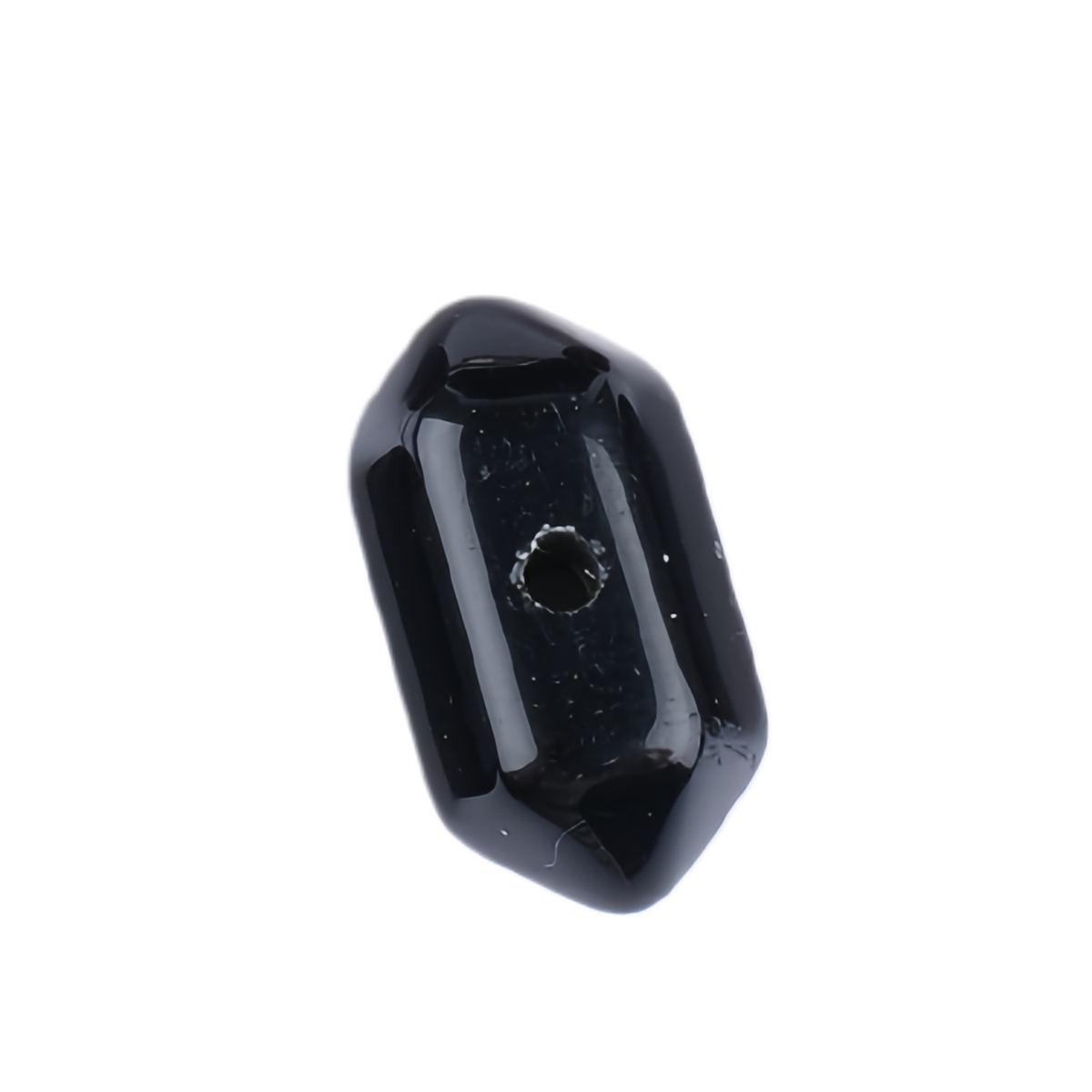 6X12mm Double Terminated Hexagonal Wand Side Drilled Hole Natural Gemstone Point Pendant for Jewelry Making Healing Reiki