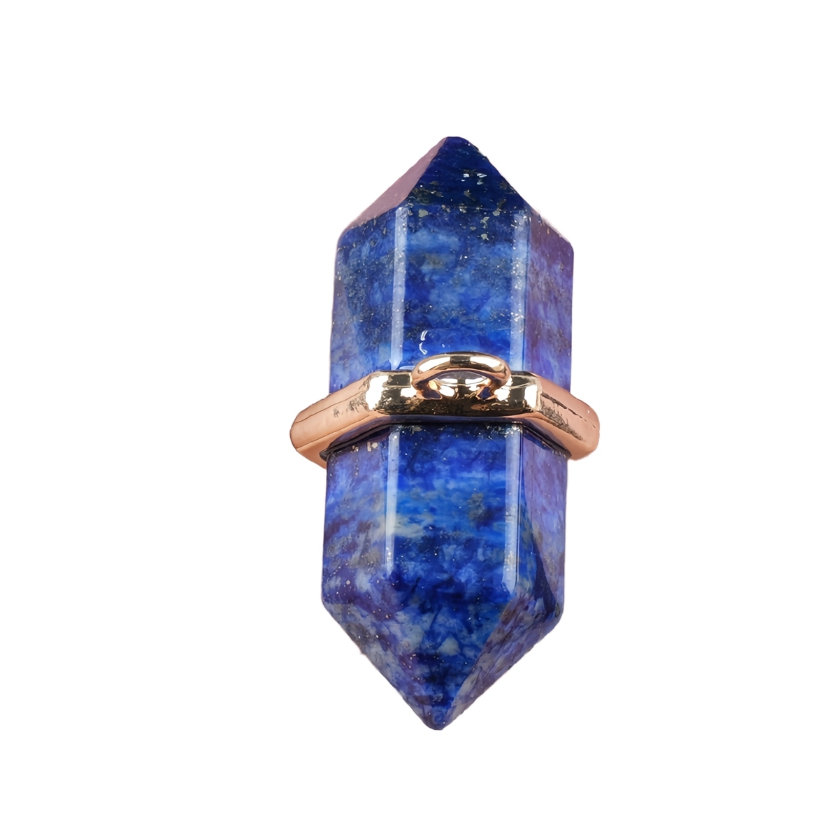 6x12mm Double Terminated Hexagonal Wand Side Drilled Hole Natural Gemstone Point Pendant for Jewelry Making Healing Reiki