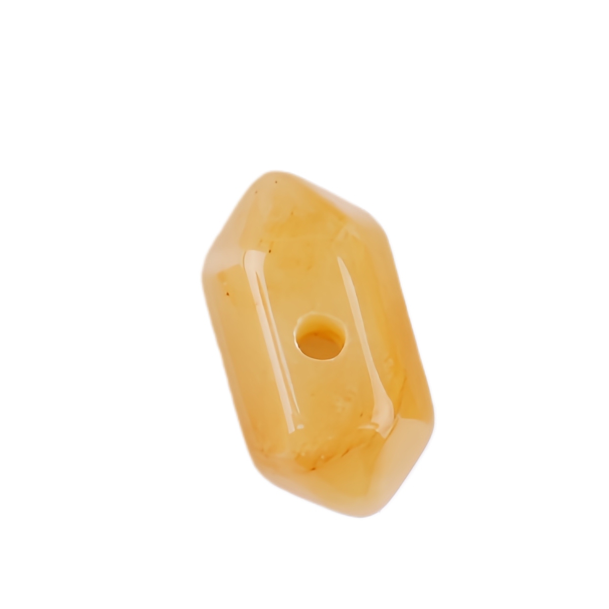 6X12mm Double Terminated Hexagonal Wand Side Drilled Hole Natural Gemstone Point Pendant for Jewelry Making Healing Reiki