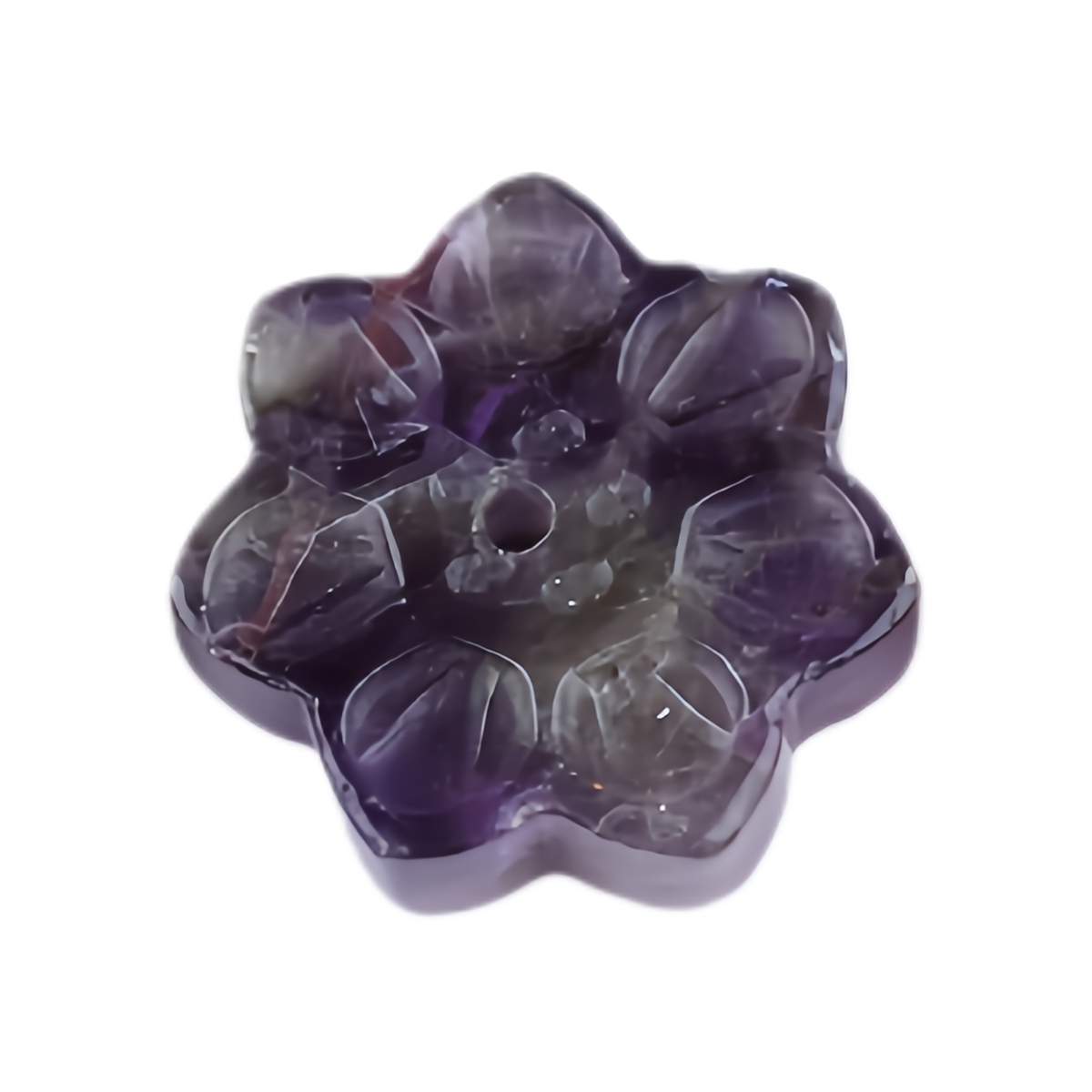 Lotus Flower Aromatherapy Pendant, 30MM Crystal Grid Stone Fragrance Holder for Essential Oils, DIY Chakra Jewelry Gift, Manifestation Tool