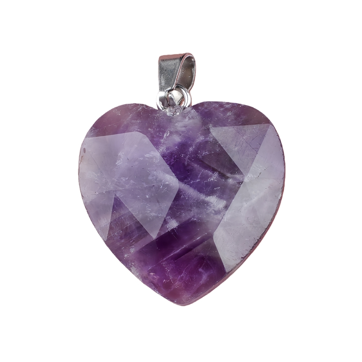 20MM Faceted Heart Gemstone Pendant For Making Jewelry