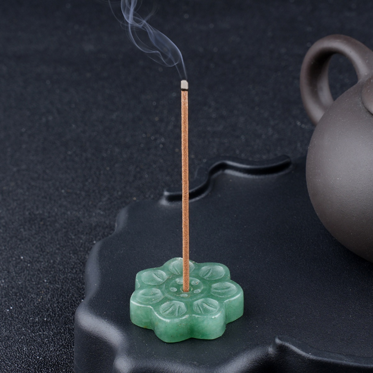 Lotus Flower Aromatherapy Pendant, 30MM Crystal Grid Stone Fragrance Holder for Essential Oils, DIY Chakra Jewelry Gift, Manifestation Tool