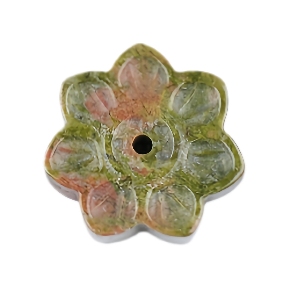 Lotus Flower Aromatherapy Pendant, 30MM Crystal Grid Stone Fragrance Holder for Essential Oils, DIY Chakra Jewelry Gift, Manifestation Tool