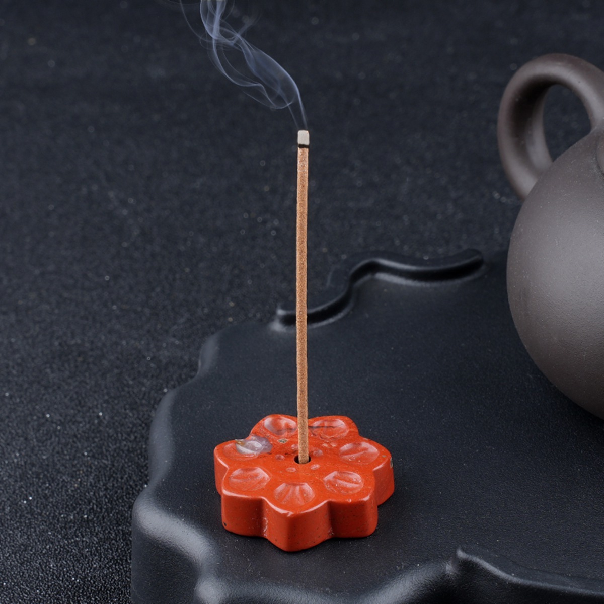 Lotus Flower Aromatherapy Pendant, 30MM Crystal Grid Stone Fragrance Holder for Essential Oils, DIY Chakra Jewelry Gift, Manifestation Tool