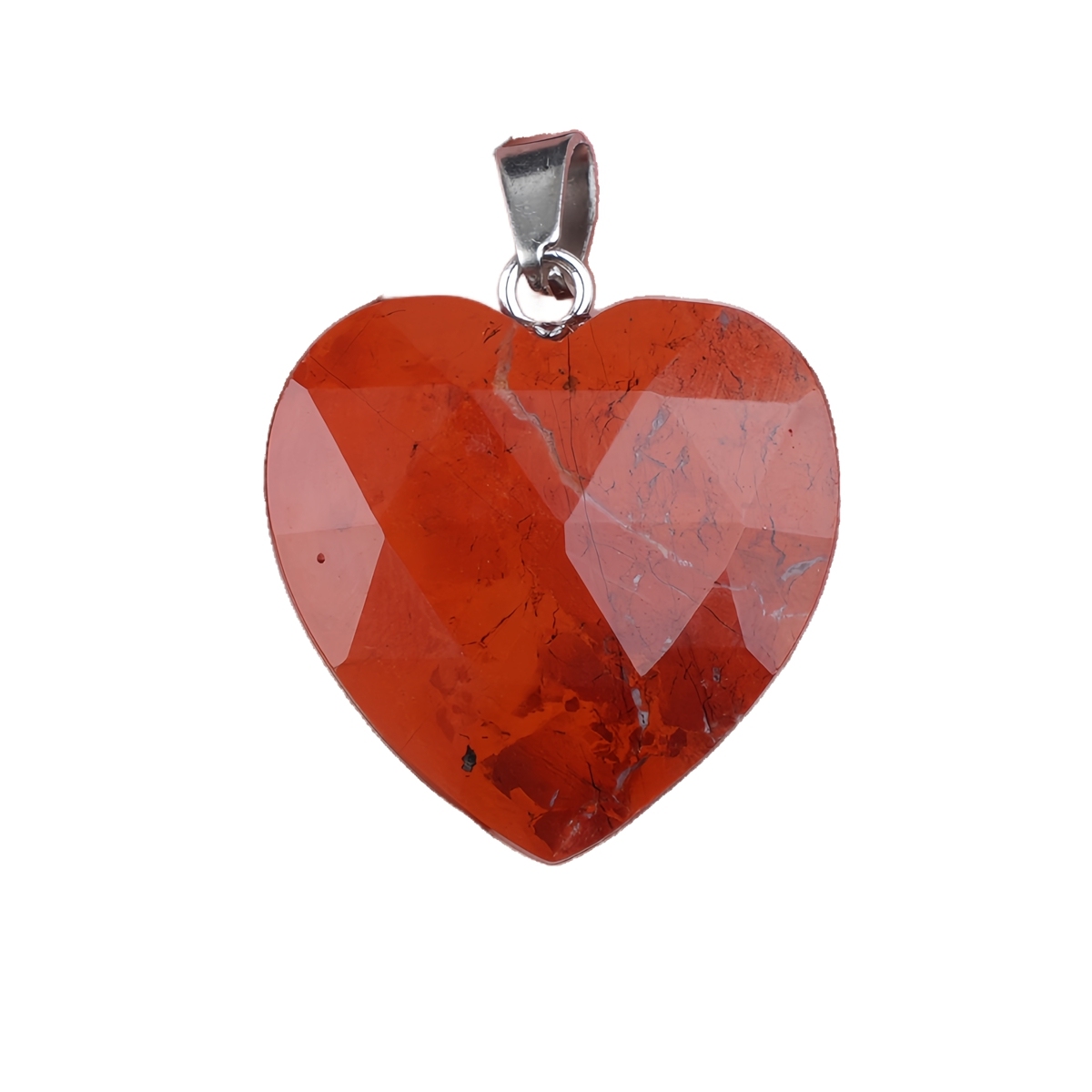 20MM Faceted Heart Gemstone Pendant For Making Jewelry