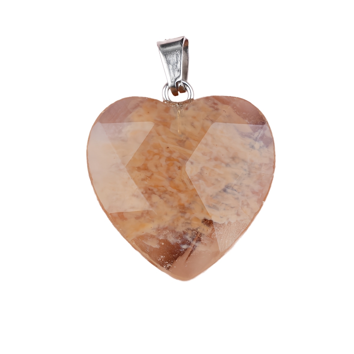 20MM Faceted Heart Gemstone Pendant For Making Jewelry