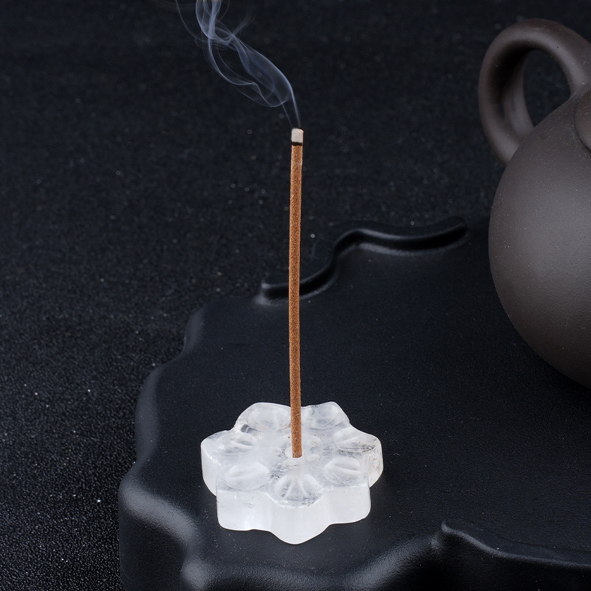 Lotus Flower Aromatherapy Pendant, 30MM Crystal Grid Stone Fragrance Holder for Essential Oils, DIY Chakra Jewelry Gift, Manifestation Tool