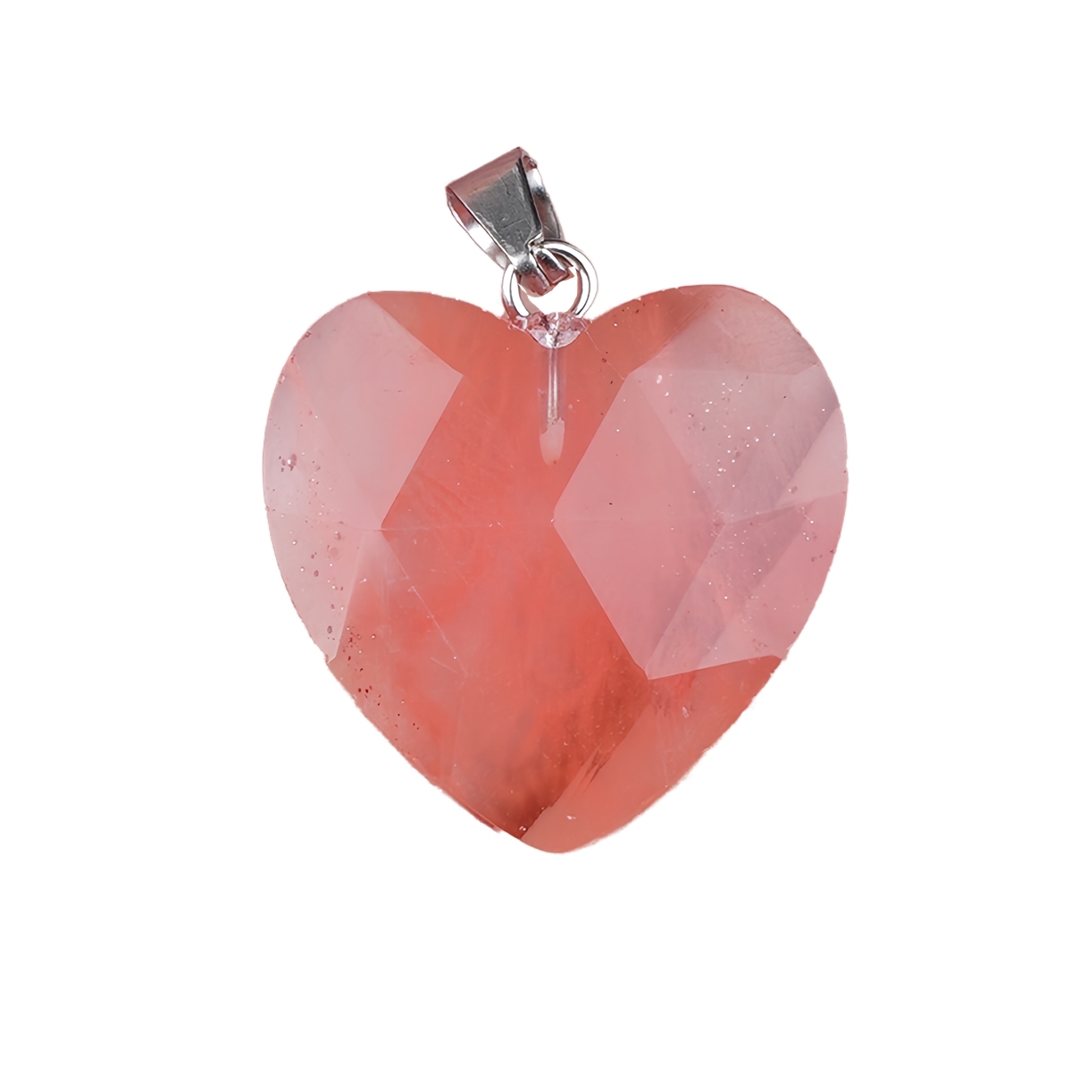 20MM Faceted Heart Gemstone Pendant For Making Jewelry