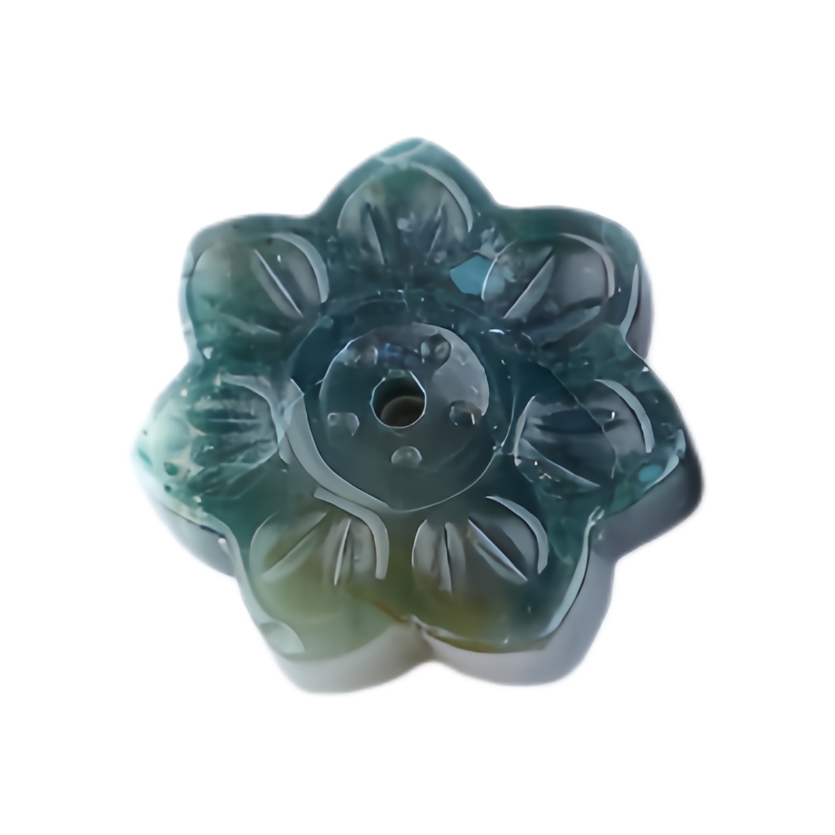 Lotus Flower Aromatherapy Pendant, 30MM Crystal Grid Stone Fragrance Holder for Essential Oils, DIY Chakra Jewelry Gift, Manifestation Tool