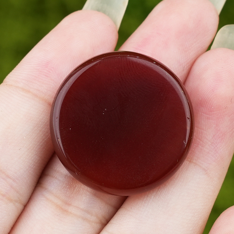 Double Flat Circular Gemstone Disc ;20MM/30mm Round Crystal Cabochon for DIY Jewelry Making Pendant Ring Craft Supplies