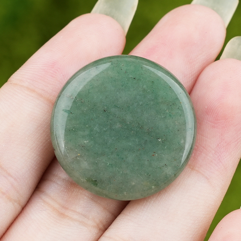 Double Flat Circular Gemstone Disc ;20MM/30mm Round Crystal Cabochon for DIY Jewelry Making Pendant Ring Craft Supplies