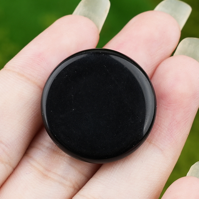 Double Flat Circular Gemstone Disc ;20MM/30mm Round Crystal Cabochon for DIY Jewelry Making Pendant Ring Craft Supplies