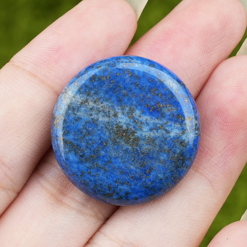 Double Flat Circular Gemstone Disc ;20MM/30mm Round Crystal Cabochon for DIY Jewelry Making Pendant Ring Craft Supplies