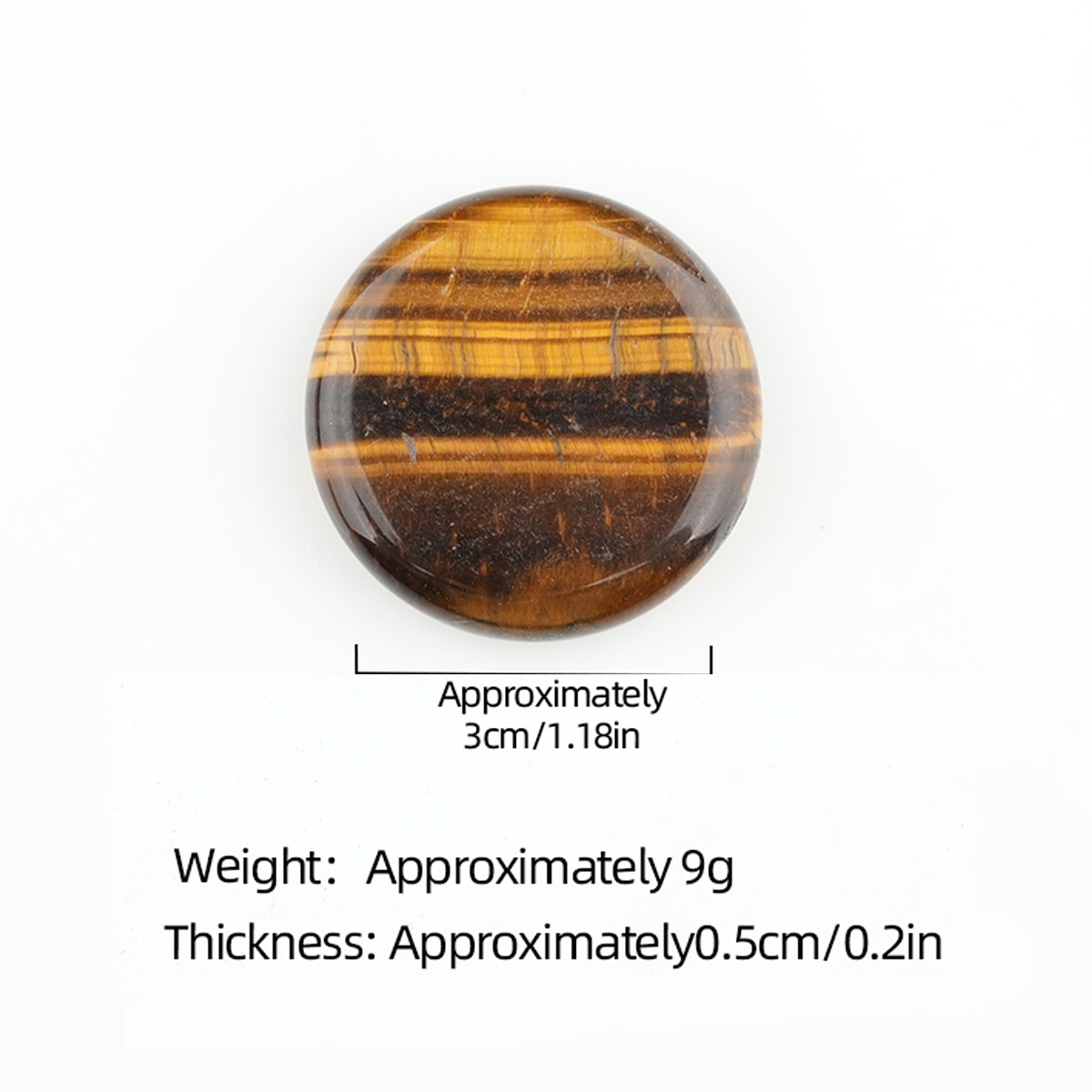 Double Flat Circular Gemstone Disc ;20MM/30mm Round Crystal Cabochon for DIY Jewelry Making Pendant Ring Craft Supplies