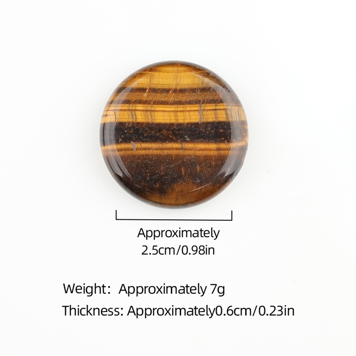 Double Flat Circular Gemstone Disc ;20MM/30mm Round Crystal Cabochon for DIY Jewelry Making Pendant Ring Craft Supplies