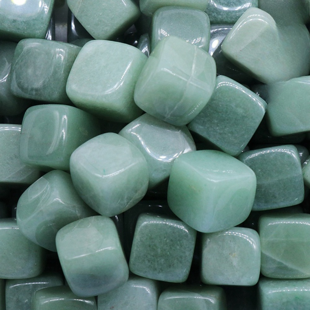 Cube Gemstone Ornament Tumbled Crystal Cubes for Home Decor & Energy Cleaning